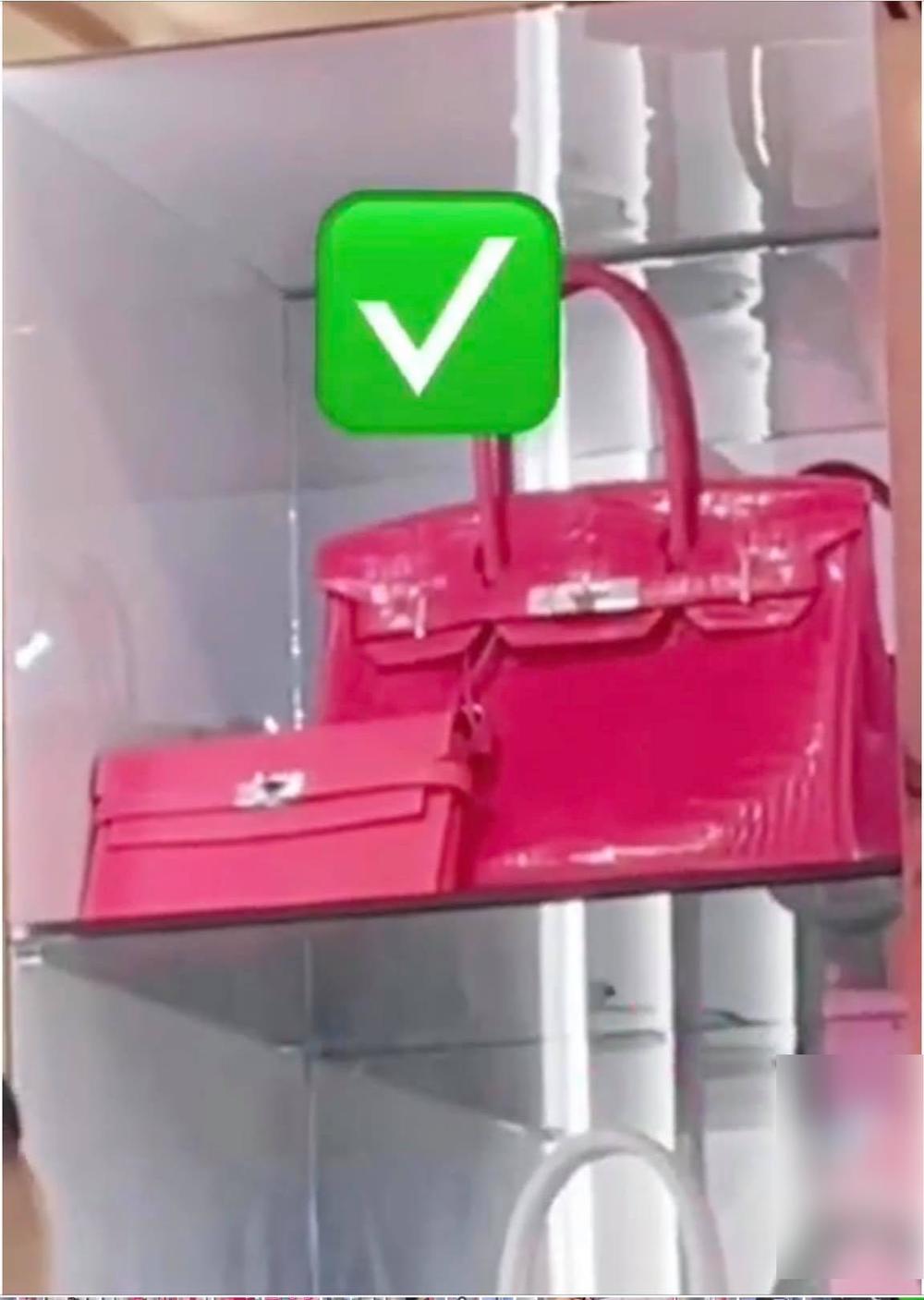  
Chiếc túi xách màu hồng của Ngọc Trinh hơn 1 tỷ đồng. (Ảnh: Chụp màn hình)