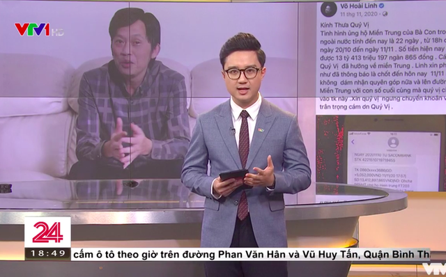  
VTV  từng nói về vấn đề từ thiện của Hoài Linh. (Ảnh: Chụp màn hình)