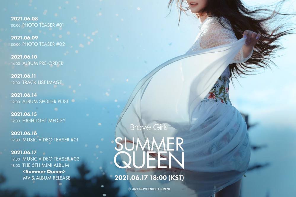  
Cả MV và album của nhóm đều lấy tên là Summer Queen. (Ảnh: K Crush)