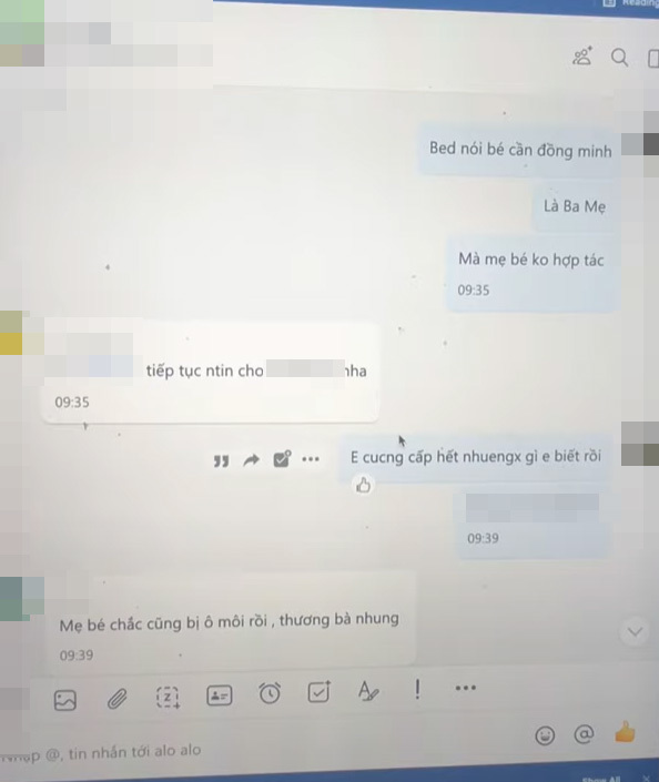  
Đoạn chat tiết lộ Hồ Văn Cường không được mẹ ủng hộ. (Ảnh: Chụp màn hình)