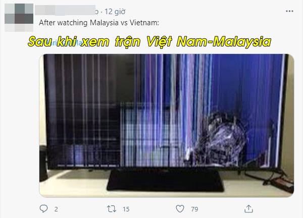  
Cổ động viên Malaysia tức giận trước kết quả đến mức đập bể cả tivi. (Ảnh: Chụp màn hình)