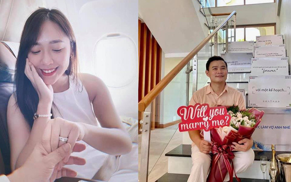 MC Phạm Ngọc Hà My, BTV của VTV24 được bạn trai cầu hôn trên máy bay. (Ảnh: Ngôi Sao)