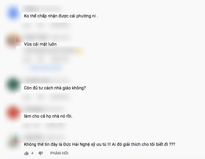  
Một số bình luận của cư dân mạng dưới đoạn clip của NSƯT Đức Hải. (Ảnh: Chụp màn hình)