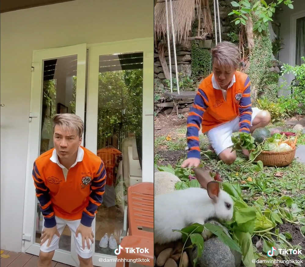  
Nam ca sĩ vui mừng khi thấy rau trong vườn sinh sôi nảy nở. (Ảnh: Chụp màn hình) - Tin sao Viet - Tin tuc sao Viet - Scandal sao Viet - Tin tuc cua Sao - Tin cua Sao