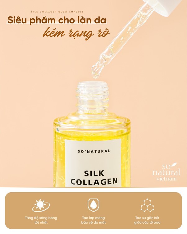 Và Silk Collagen Serum từ So Natural sẽ là giải pháp giúp bạn sở hữu làn da luôn trẻ đẹp với thời gian nhé!