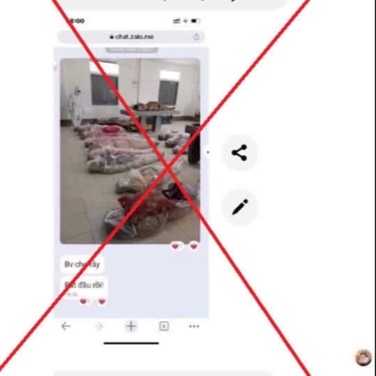 Cơ quan chức năng Việt Nam khẳng định đây là bức ảnh giả mạo. (Ảnh: Bộ Y tế)
