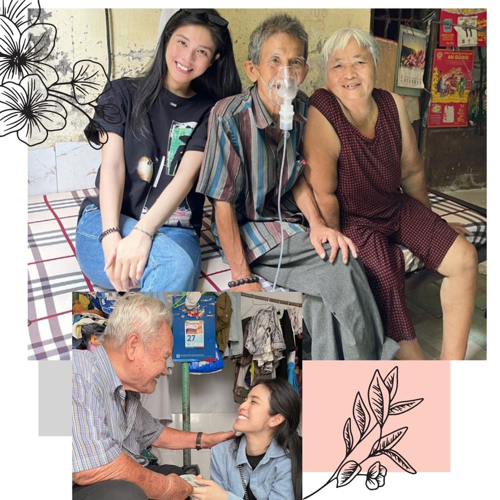  
Niềm hạnh phúc của Phương là được giúp đỡ những cụ già có hoàn cảnh khó khăn. 