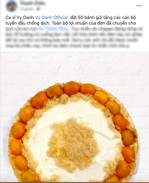  Một người bạn chia sẻ câu chuyện Vy Oanh âm thầm mua bánh tặng các chiến sĩ đang chống dịch. (Ảnh: Chụp màn hình) - Tin sao Viet - Tin tuc sao Viet - Scandal sao Viet - Tin tuc cua Sao - Tin cua Sao