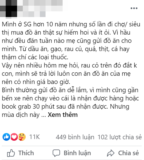  
L.T.T chia sẻ câu chuyện lên mạng xã hội. (Ảnh: Chụp màn hình)