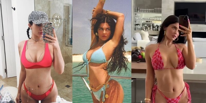  
IT Girl đình đám của thế giới Kylie Jenner khoe body đồng hồ cát với belly chain. (Ảnh: T.H)