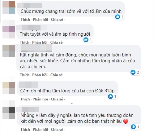 Việc làm của anh B. cùng bạn bè nhận được sự ủng hộ nhiệt tình. (Ảnh: Chụp màn hình)