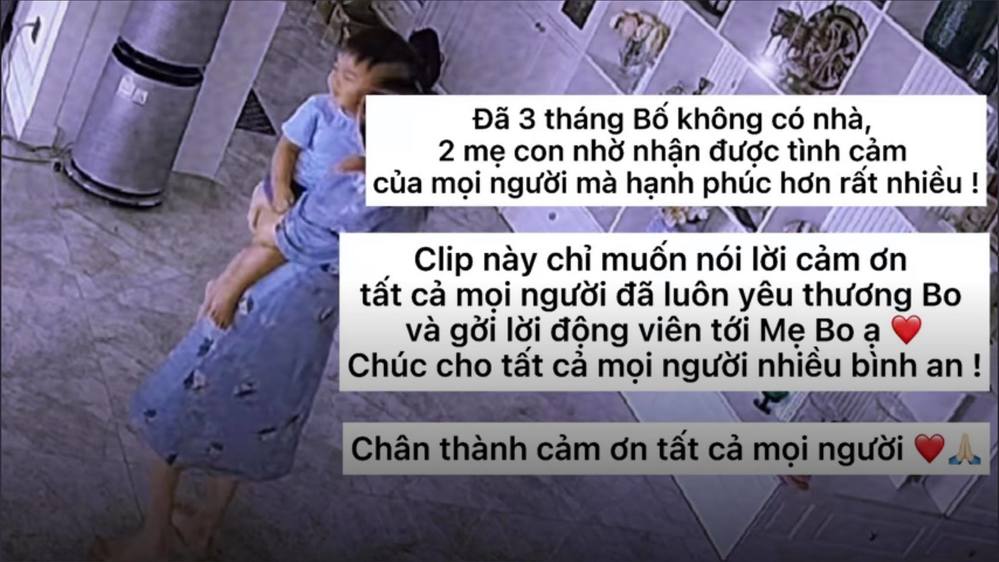 Hòa Minzy biết ơn tình cảm của khán giả dành cho hai mẹ con. (Ảnh: Chụp màn hình)