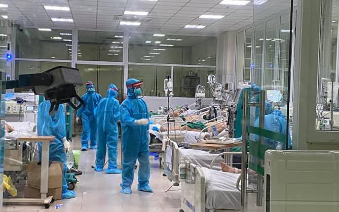 Một phòng điều trị bệnh nhân Covid-19. (Ảnh: Nhân Dân)