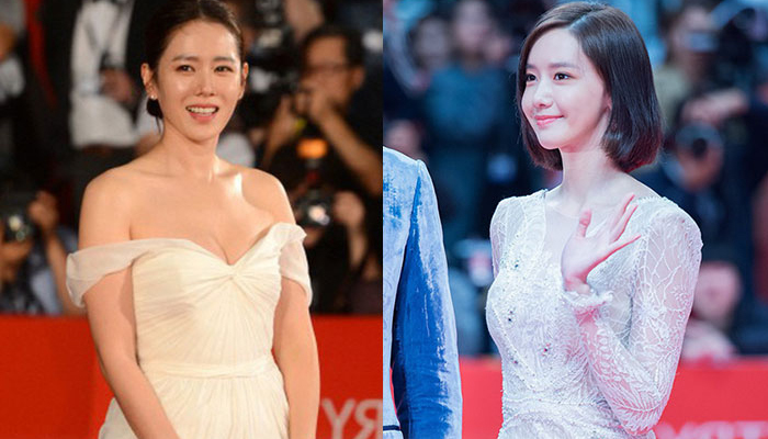  
Thảm đỏ liên hoan phim Busan 2017 trở nên lộng lẫy hơn bao giờ hết nhờ nhan sắc của 2 nữ thần. (Ảnh: T.H)