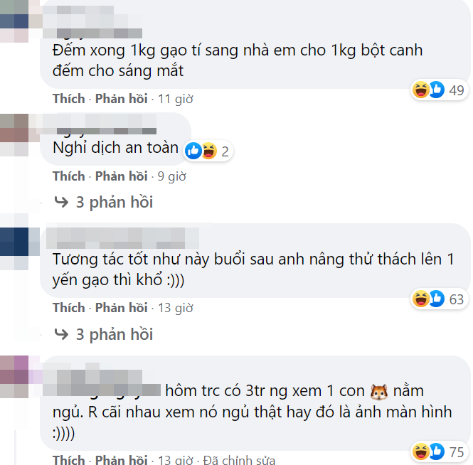 Cư dân mạng bật cười trước livestream đếm gạo của nam thanh niên. (Ảnh: Chụp màn hình)