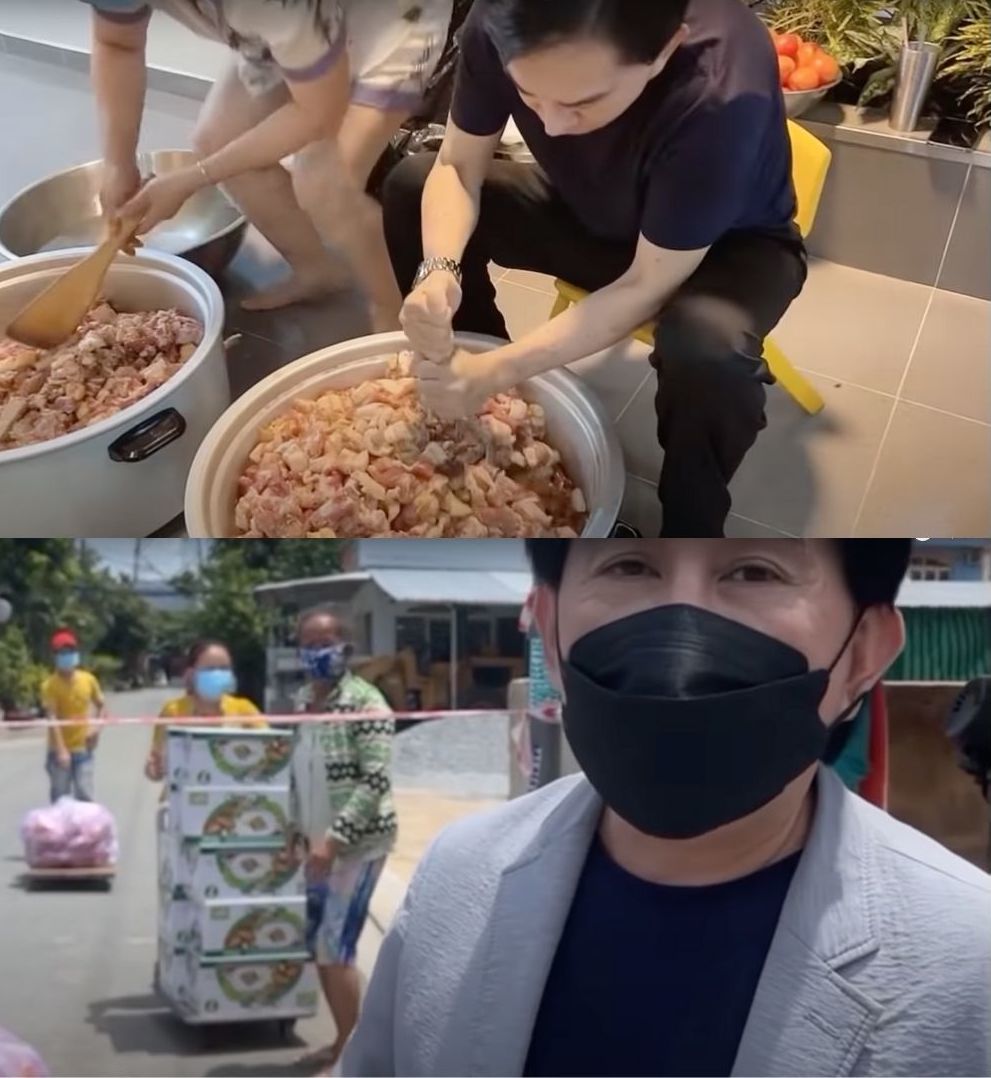  
Kim Tử Long tổ chức mở bếp ăn nấu cơm từ thiện. (Ảnh: Cắt từ clip) - Tin sao Viet - Tin tuc sao Viet - Scandal sao Viet - Tin tuc cua Sao - Tin cua Sao