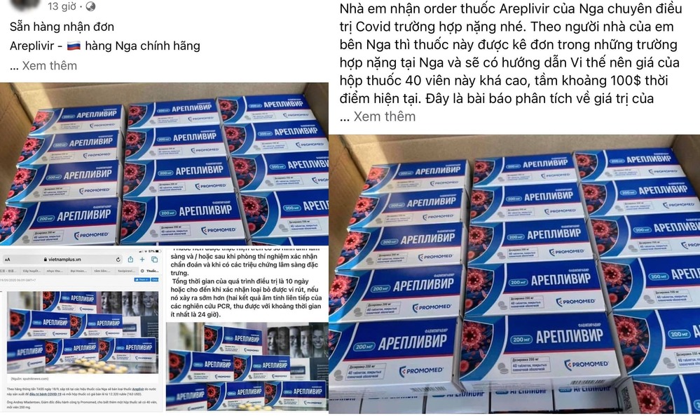 Rất nhiều người bán và có không ít người mua vì tin vào tác dụng thần thánh của thuốc như quảng cáo. (Ảnh: Chụp màn hình)