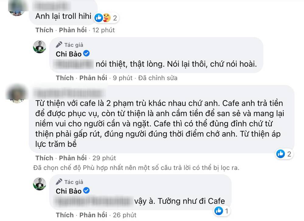Chi Bảo Vi Lam Từ Thiện Như đi Uống Cafe Thư Gian