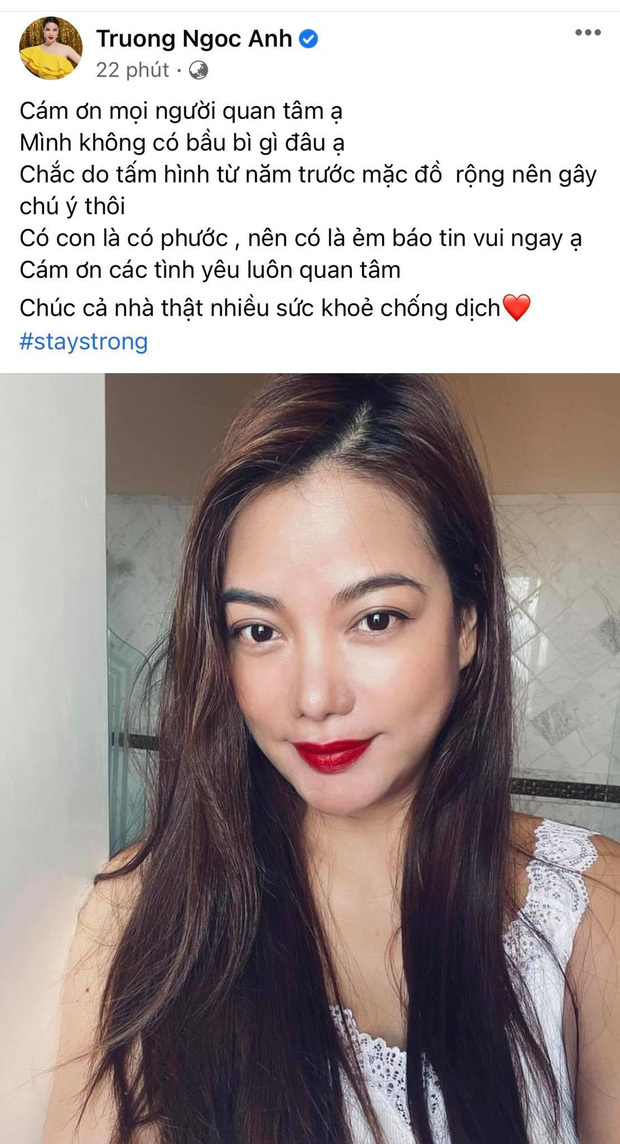  
Nữ diễn viên phủ nhận tin tức mang bầu đang được lan truyền trên mạng xã hội. (Ảnh: Chụp màn hình) - Tin sao Viet - Tin tuc sao Viet - Scandal sao Viet - Tin tuc cua Sao - Tin cua Sao