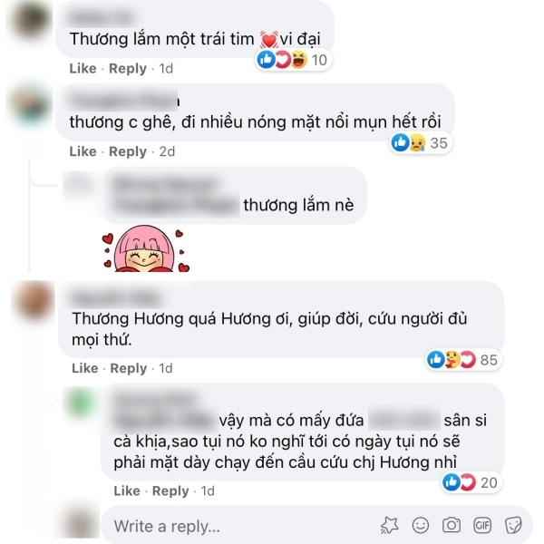  
Khán giả gửi những lời yêu thương đến Việt Hương. (Ảnh: Chụp màn hình)
