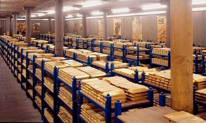  
Kho sở hữu 122 khoang chứa vàng. (Ảnh: Untapped Cities)