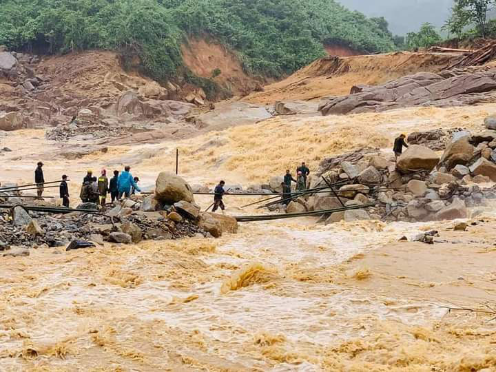  Hình ảnh xã Phước Lộc bị ảnh hưởng nghiêm trọng trong đợt bão lũ năm 2020. (Ảnh: Người Lao Động)