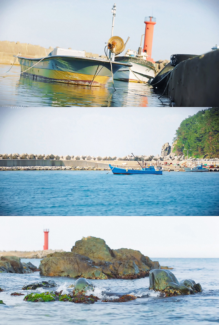  
Làng biển Gongjin hiện lên thật tươi mát, bao la qua ống kính của Hometown Cha Cha Cha. (Ảnh: Weibo)