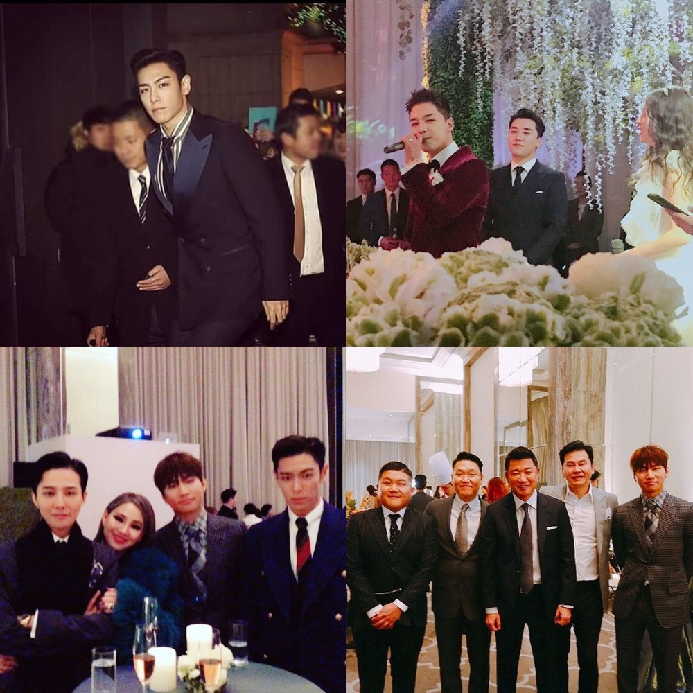  
Các thành viên BIGBANG tại đám cưới Taeyang. (Ảnh: T.H)
