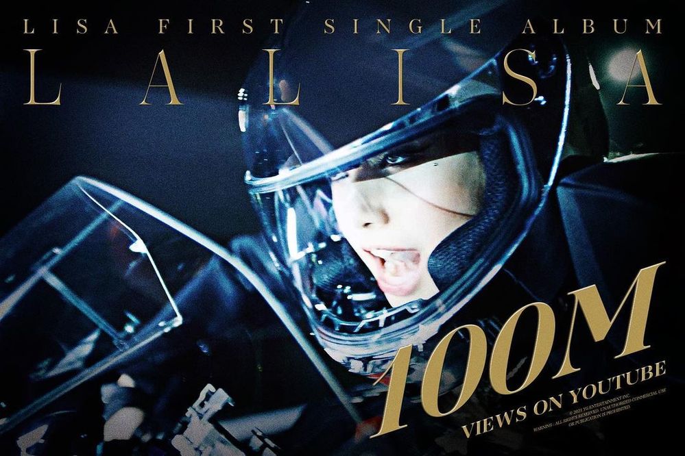 MV của Lisa ghi nhận con số 100 triệu lượt xem. (Ảnh: Chụp màn hình)