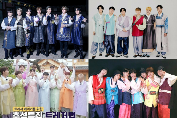  
Những bộ hanbok năm 2020 của các nhóm nhạc. (Ảnh: T.H)