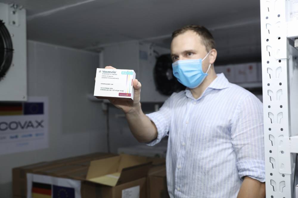  
Lô vaccine Đức viện trợ cho Việt Nam thuộc hãng AstraZeneca. (Ảnh: Đại sứ quán Đức)