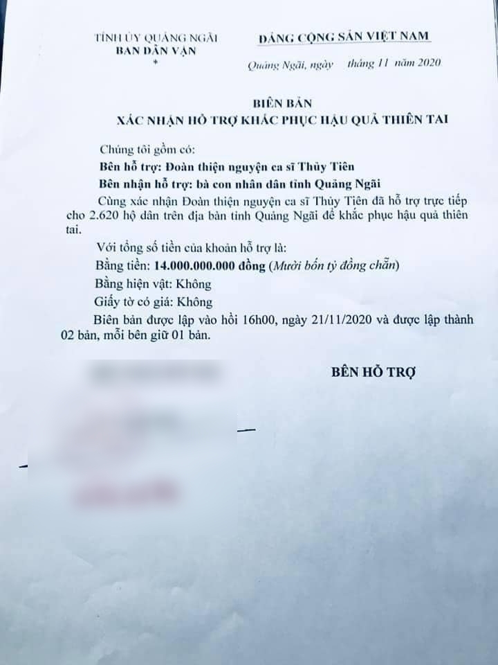  Một vài giấy xác nhận được Thủy Tiên chia sẻ trên trang cá nhân. (Ảnh: FBNV) - Tin sao Viet - Tin tuc sao Viet - Scandal sao Viet - Tin tuc cua Sao - Tin cua Sao