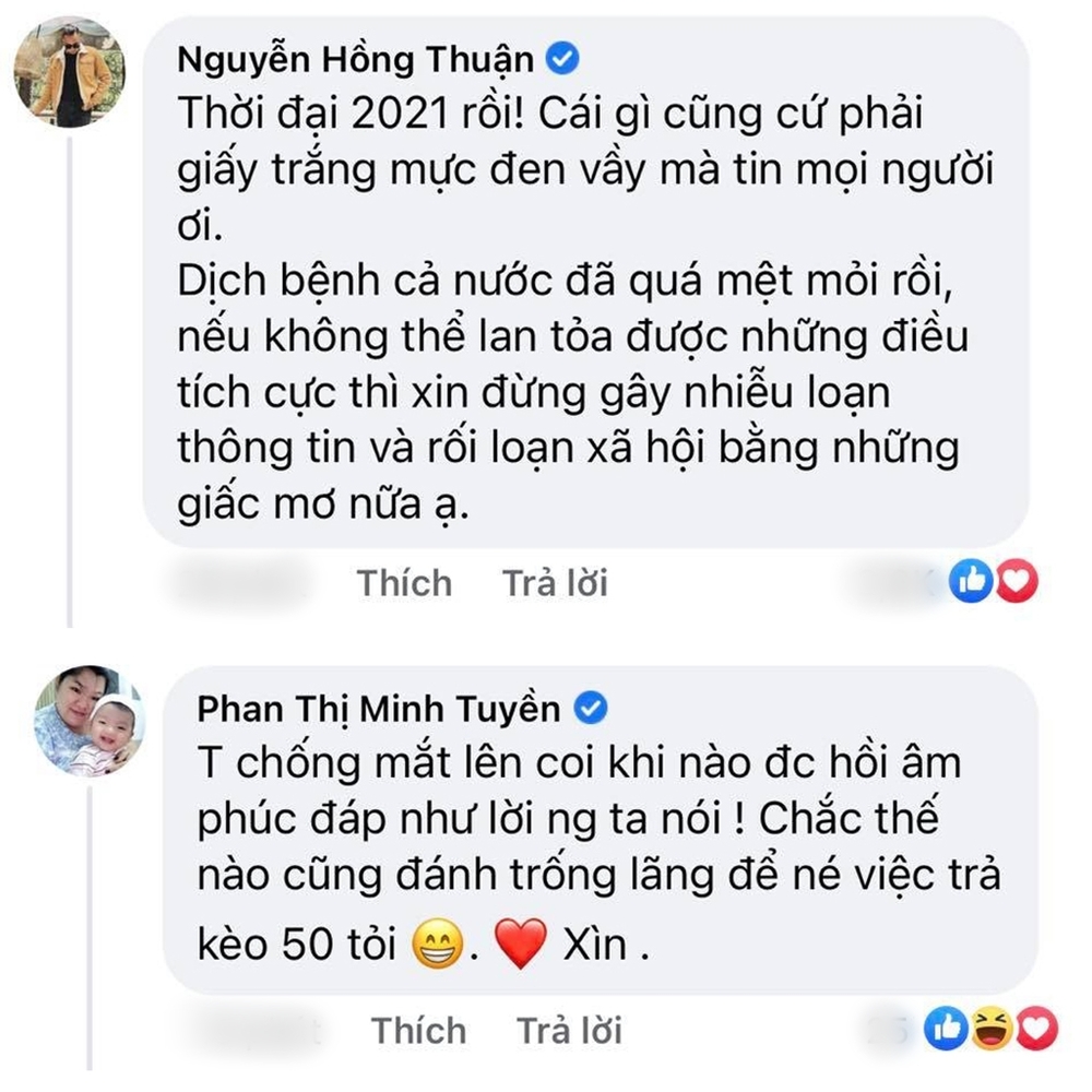  Bình luận của Nguyễn Hồng Thuận, Tuyền Mập cũng được đông đảo công chúng hưởng ứng. (Ảnh: Chụp màn hình) - Tin sao Viet - Tin tuc sao Viet - Scandal sao Viet - Tin tuc cua Sao - Tin cua Sao