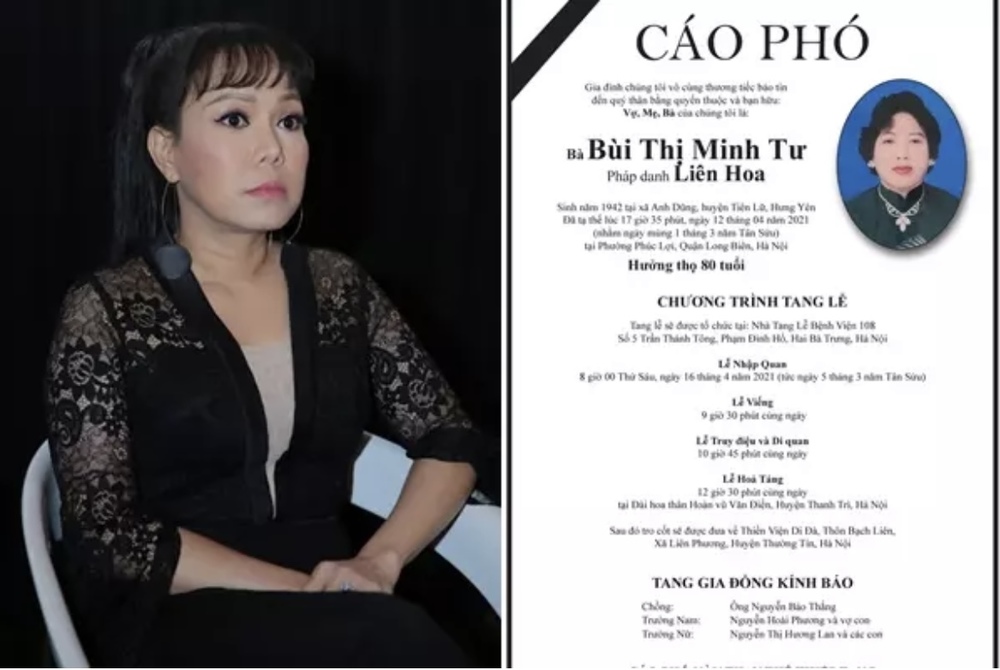  Mẹ chồng Việt Hương ra đi mãi mãi vào tháng 4. (Ảnh: FBNV) - Tin sao Viet - Tin tuc sao Viet - Scandal sao Viet - Tin tuc cua Sao - Tin cua Sao