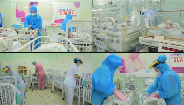  
Bên trong khoa Sơ sinh của Bệnh viện Hùng Vương. (Ảnh: Chụp màn hình)