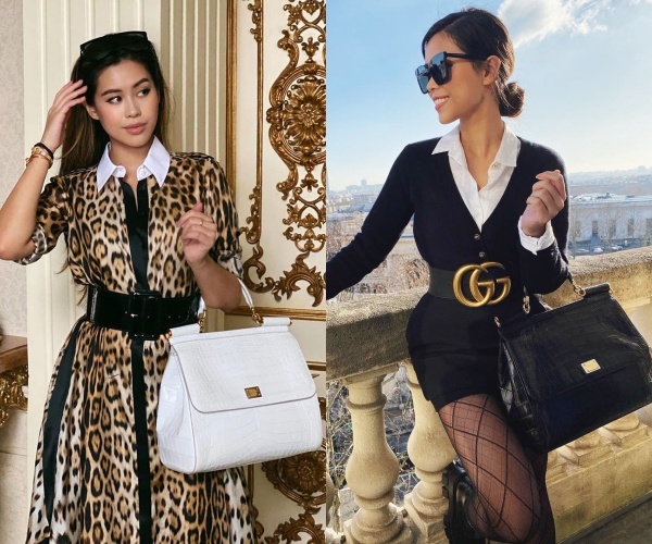  
Thiết kế túi của nhà mốt Dolce & Gabbana Sicily da cá sấu gam trắng giá 480 triệu đồng còn được người đẹp tậu về 2 chiếc khác màu để dễ phối đồ. (Ảnh: IGNV)