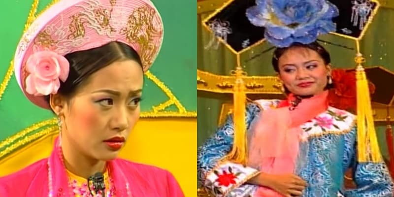  
Hồng Ánh xinh đẹp trong vai Tấm và công chúa Chích Chòe. (Ảnh: Chụp màn hình)