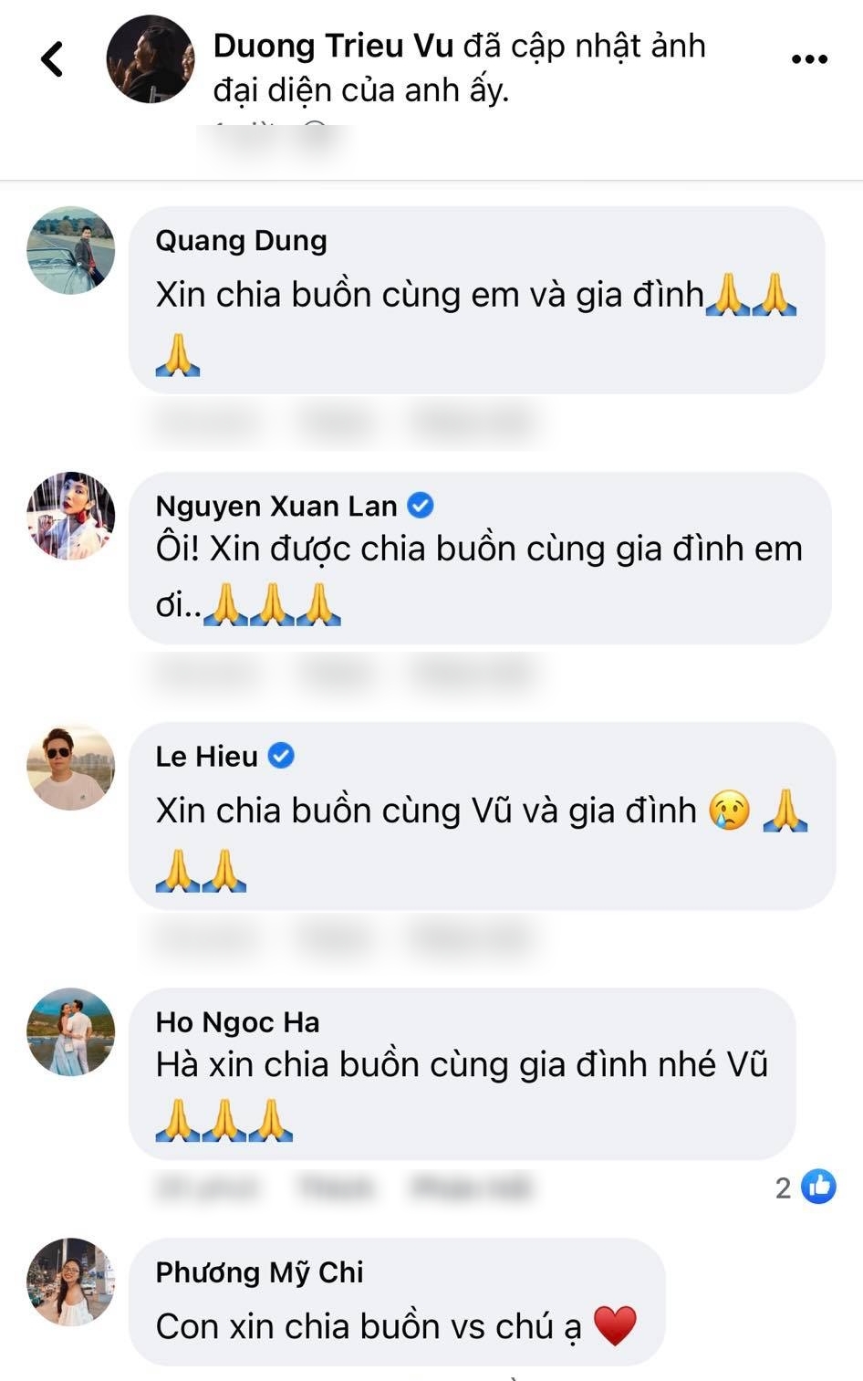 Bố ruột Hoài Linh ra đi, sao Việt gửi lời chia buồn