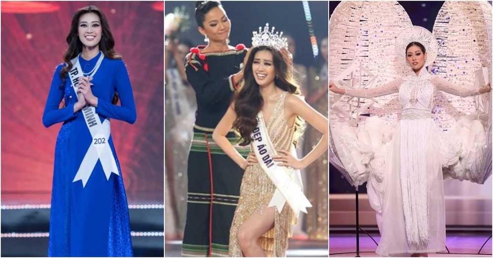  
Khánh Vân 2 lần đạt giải Người đẹp Áo dài tại Hoa hậu Hoàn vũ Việt Nam trước khi "gây bão" với bộ cánh Kén Em ở Miss Universe 2020. (Ảnh: T.H)