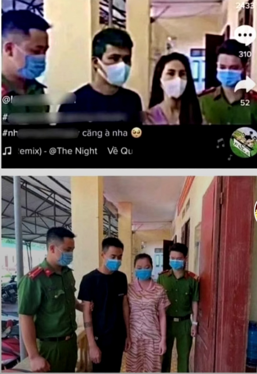  
Hình ảnh vợ chồng Thủy Tiên bị bắt được cho là cắt ghép từ một sự việc khác. (Ảnh: Zing News)