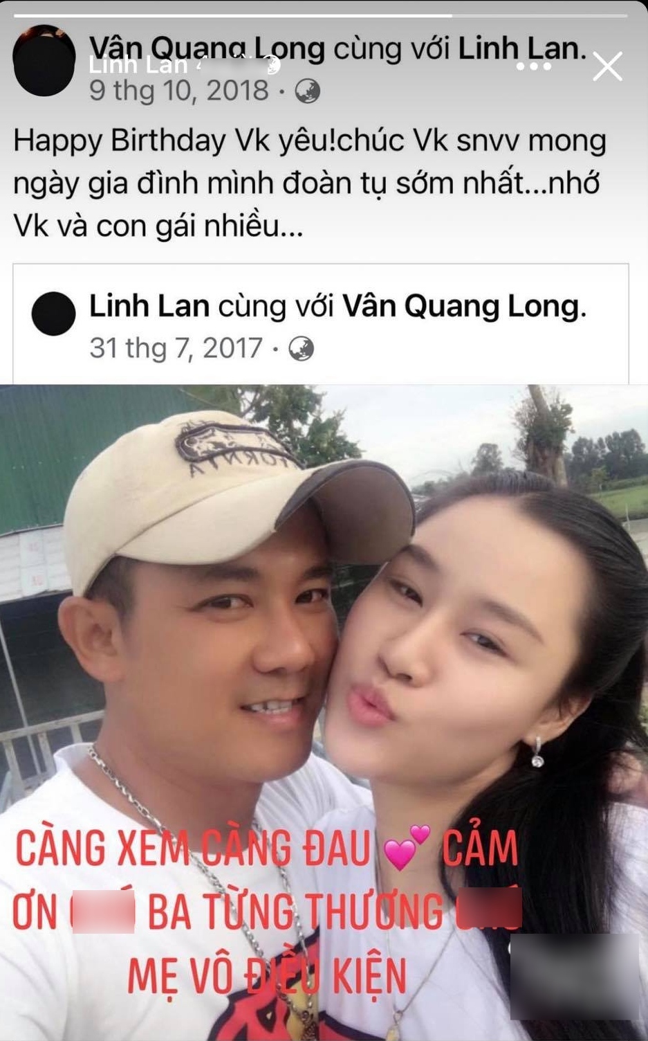 
Vợ Vân Quang Long chia sẻ kỷ niệm cùng chồng quá cố trong ngày sinh nhật. (Ảnh: Chụp màn hình) - Tin sao Viet - Tin tuc sao Viet - Scandal sao Viet - Tin tuc cua Sao - Tin cua Sao
