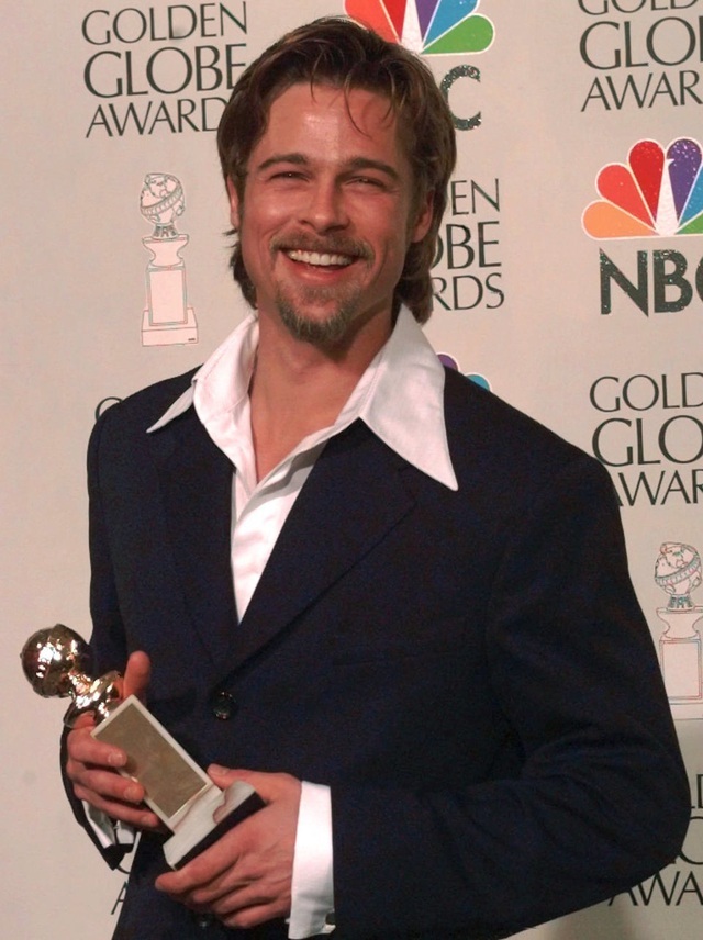 Brad Pitt được nhận giải Quả Cầu Vàng đầu tiên trong sự nghiệp. (Ảnh: Getty)