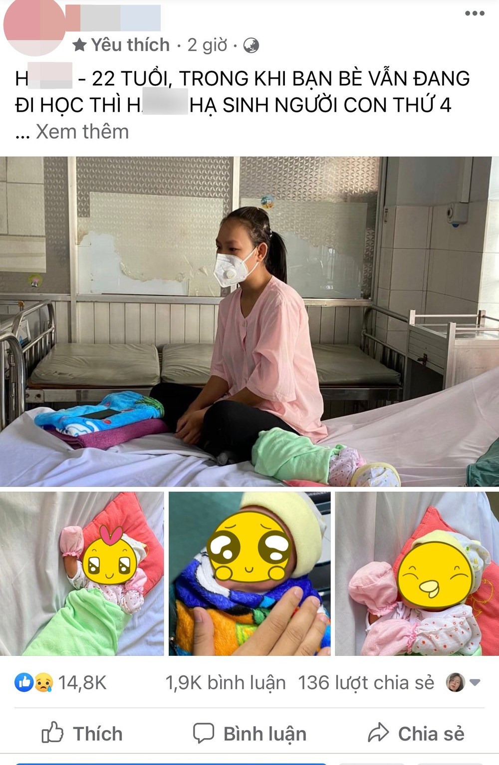 
Bài đăng về mẹ trẻ sinh 4 đứa con, chồng bỏ đi thu hút sự chú ý của cư dân mạng (Ảnh chụp màn hình: BeatVN)