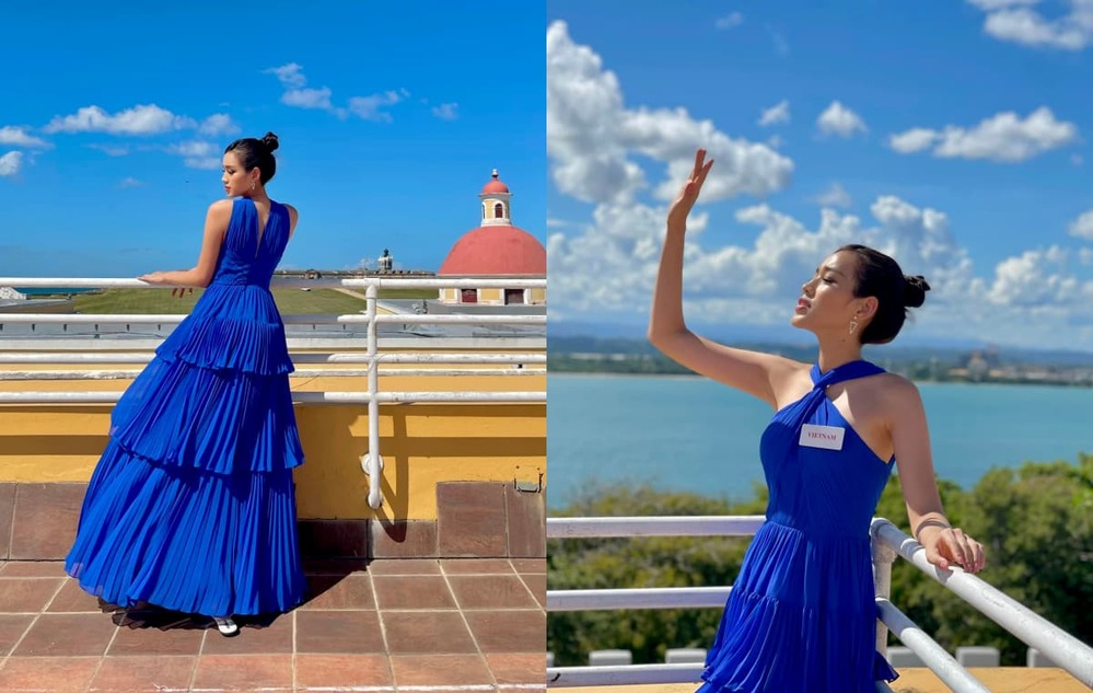 2021 | MISS WORLD VIETNAM | ĐỖ THỊ HÀ - Page 3 Do-thi-ha-khoe-nhan-sac-voi-outfit-mau-xanh-tai-miss-world-2021-bf3032ff