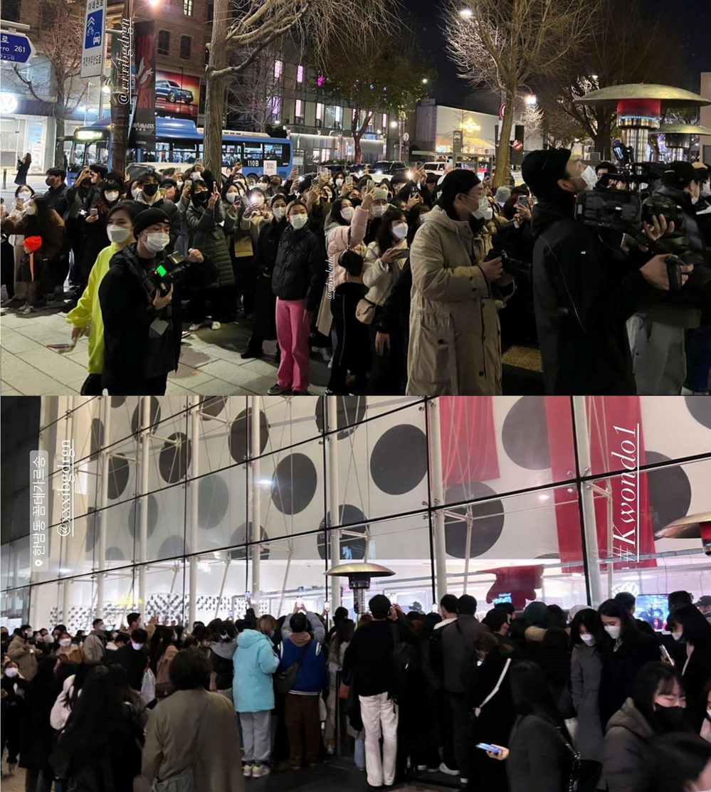  
Người hâm mộ và cánh truyền thông vây kín nơi tổ chức sự kiện ra mắt giày. (Ảnh: Twitter)