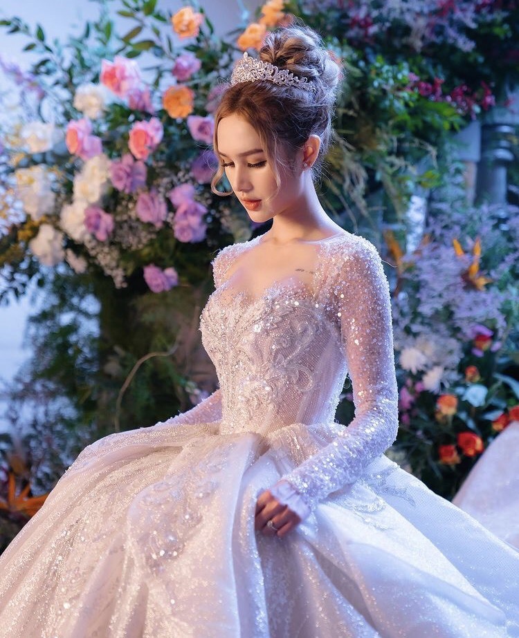 Váy Cưới Dáng A Lấp Lánh  Duan Bridal