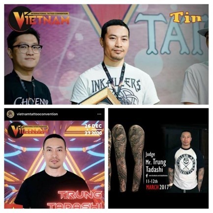  
Artist Trung Tadashi - Giám khảo cuộc thi Viet Nam Tattoo Convention 2017, 2019, 2020