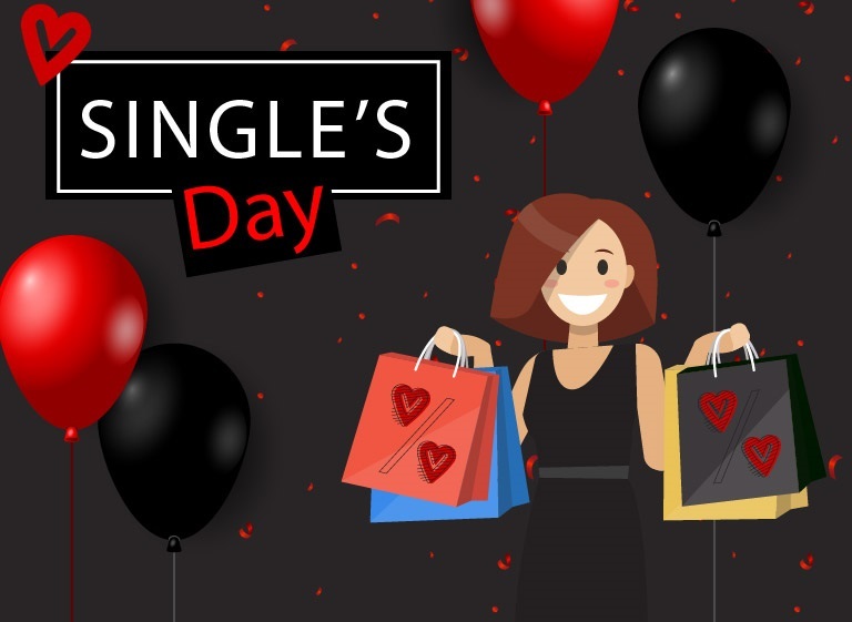  
Ngày lễ độc thân là cơ hội để nhiều người tranh thủ mua sắm. 