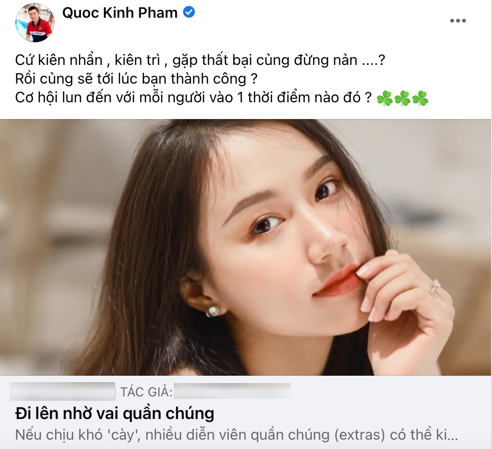  
Bài đăng của Kinh Quốc sau thời gian "ở ẩn". (Ảnh: Chụp màn hình FB Kinh Quốc) - Tin sao Viet - Tin tuc sao Viet - Scandal sao Viet - Tin tuc cua Sao - Tin cua Sao
