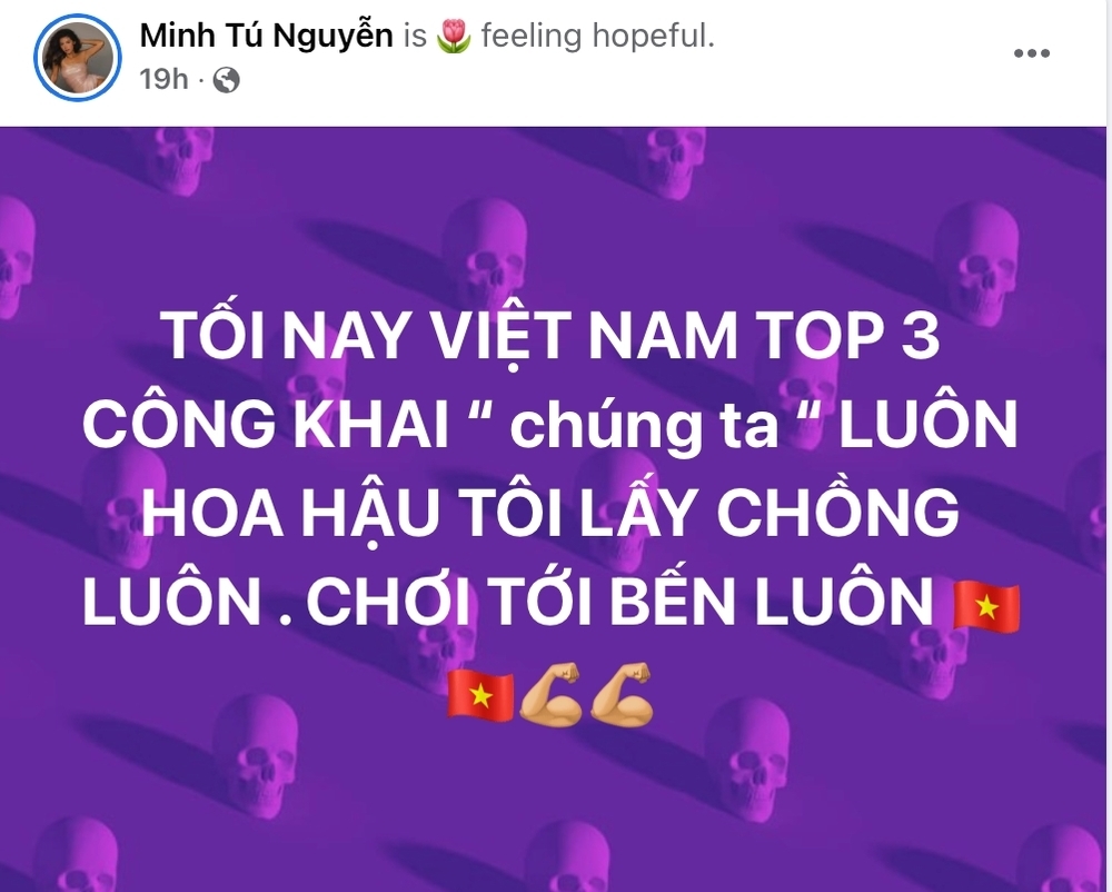  
Lời hứa của Minh Tú vẫn được đông đảo người hâm mộ ghi nhớ. (Ảnh: Chụp màn hình Facebook Minh Tú Nguyễn)